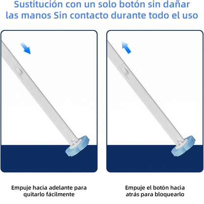 Escobilla para inodoro con cabezal de esponja desechable