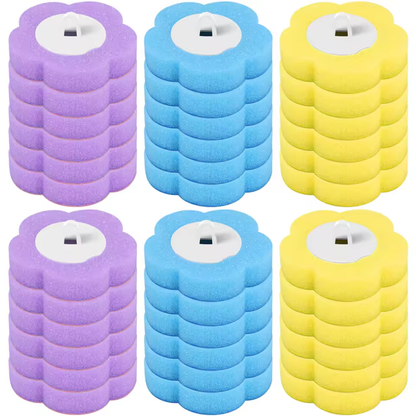 Escobilla para inodoro con cabezal de esponja desechable