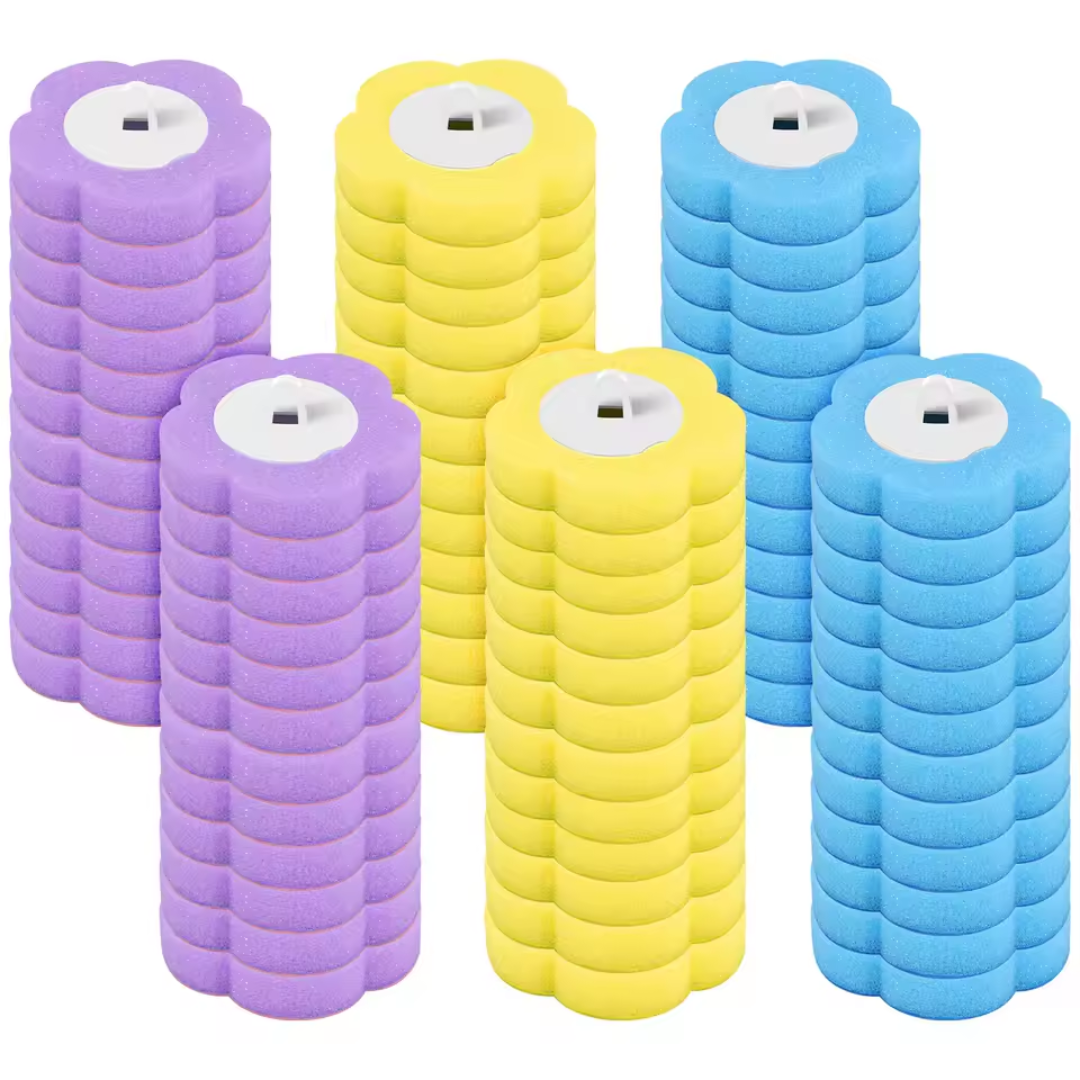 Escobilla para inodoro con cabezal de esponja desechable